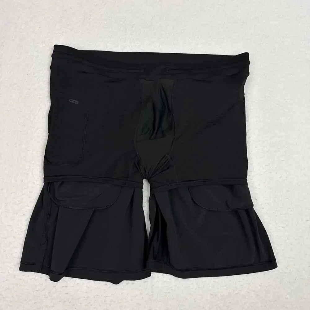 Lululemon T.H.E. Shorts Mens XXL Black Lined Training Running Athletic Workout